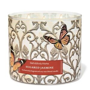 Bath And Body Works Sugared Jasmine 14.5 oz 3 Wick Candle